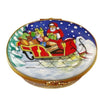 Studio Collection - Santa in Sleigh Porcelain Limoges santa claus French Trinket Box