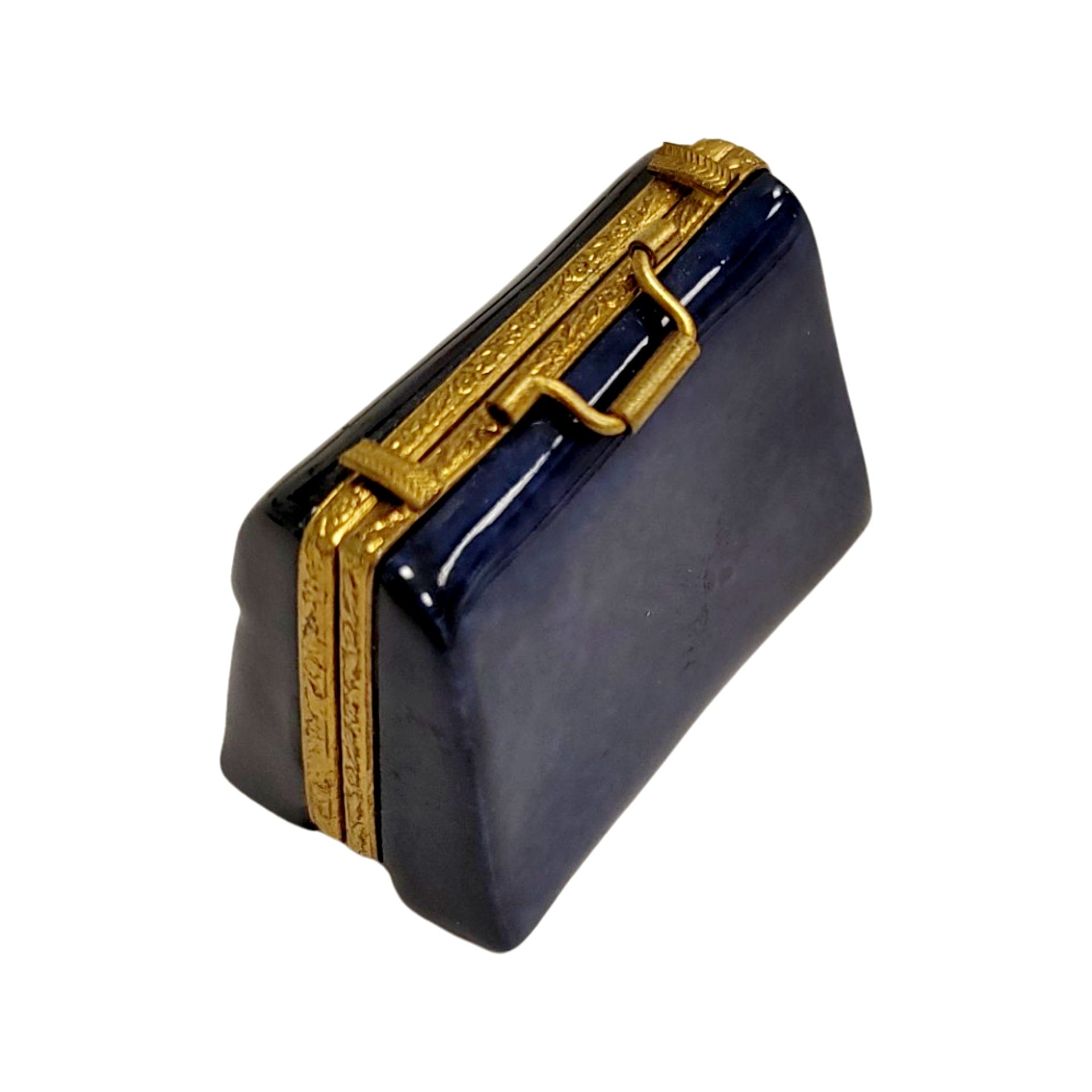 Elegant Limoges Suitcase Keepsake Porcelain Limoges travel professional bags French Trinket Box