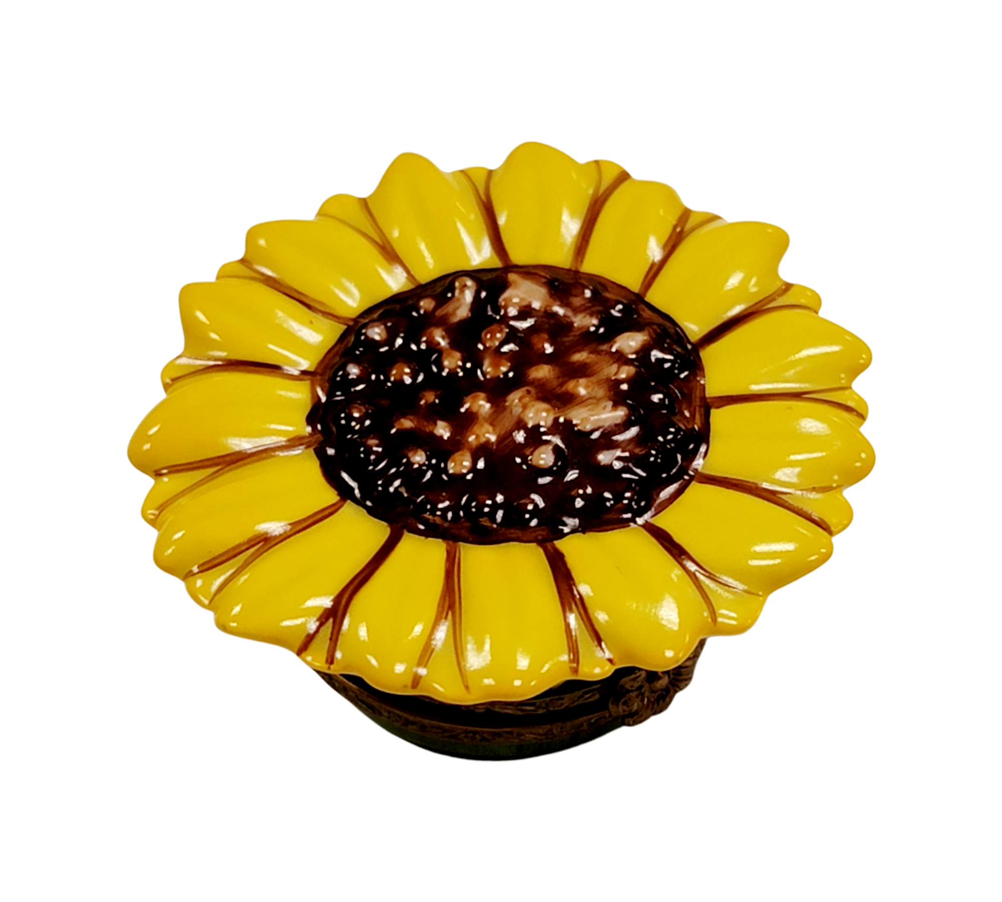 Sunflower Limoges Box Figurine Porcelain Limoges Artoria French Trinket Box