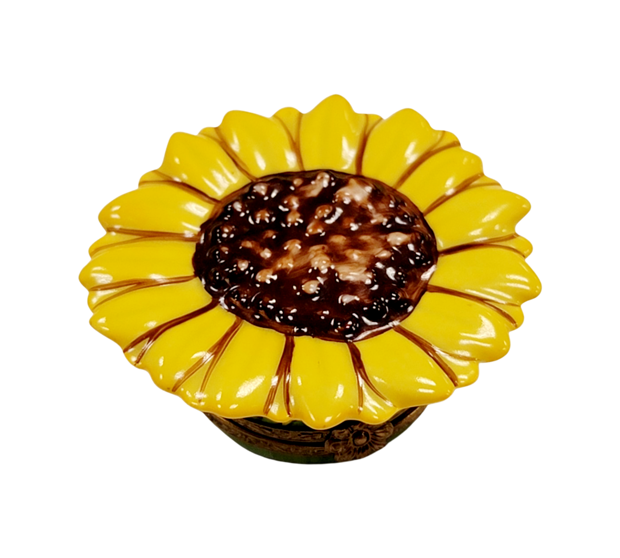 Sunflower Limoges Box Figurine Porcelain Limoges Artoria French Trinket Box