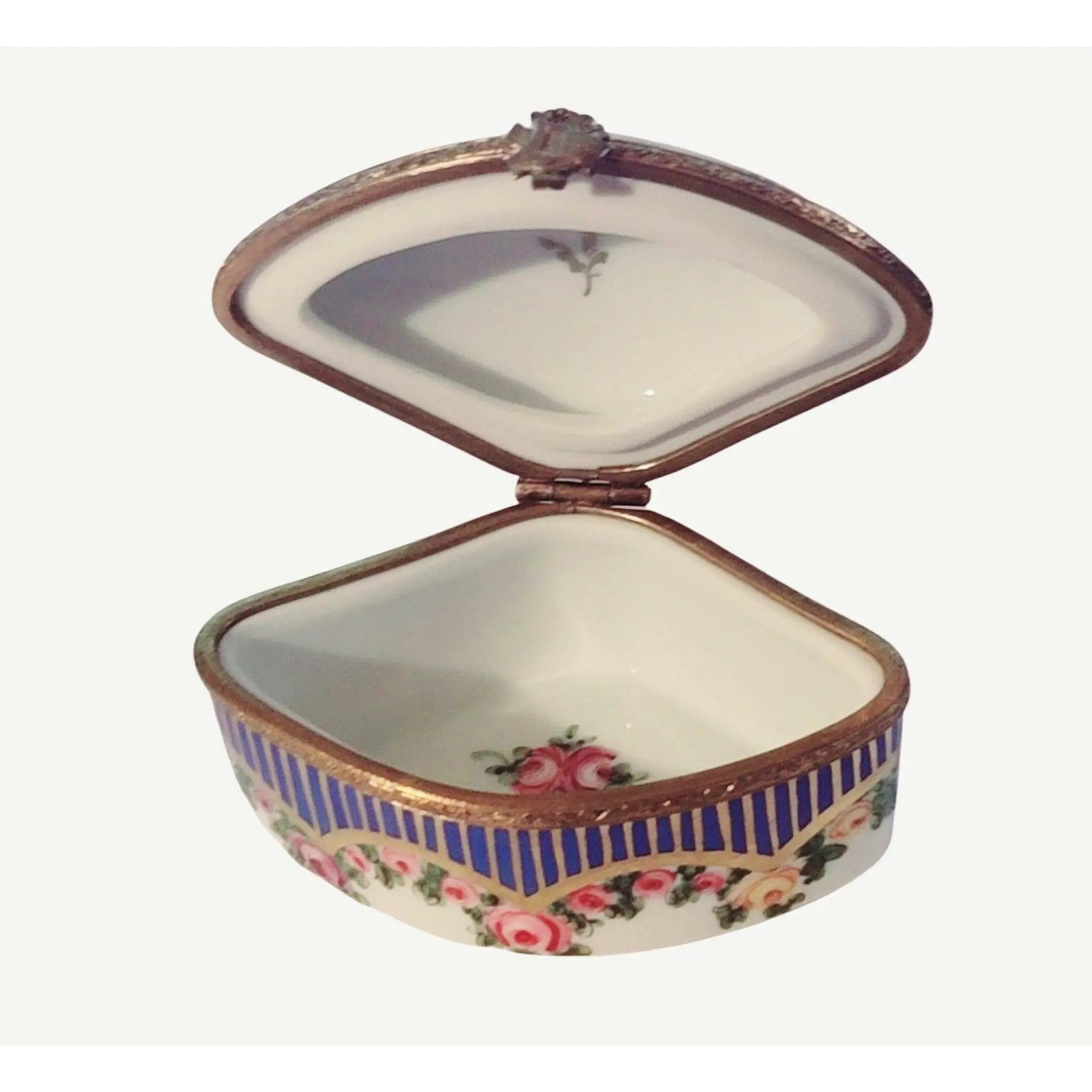 Swans and Roses Limoges Box Porcelain Limoges traditional special occasions bird wedding French Trinket Box