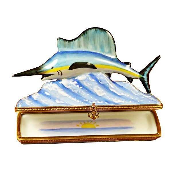 Swordfish limoges box Porcelain Limoges French Trinket Box