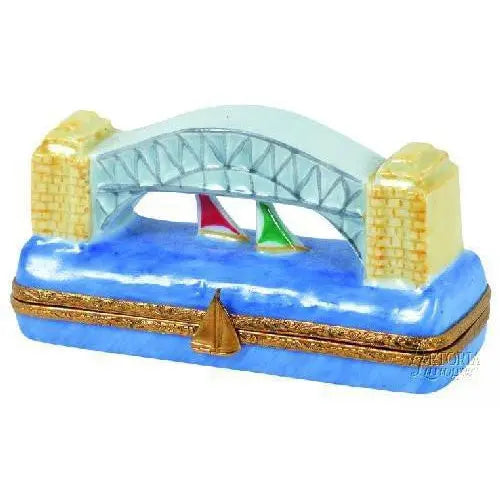 Sydney Harbor Bridge Porcelain Limoges monuments travel French Trinket Box