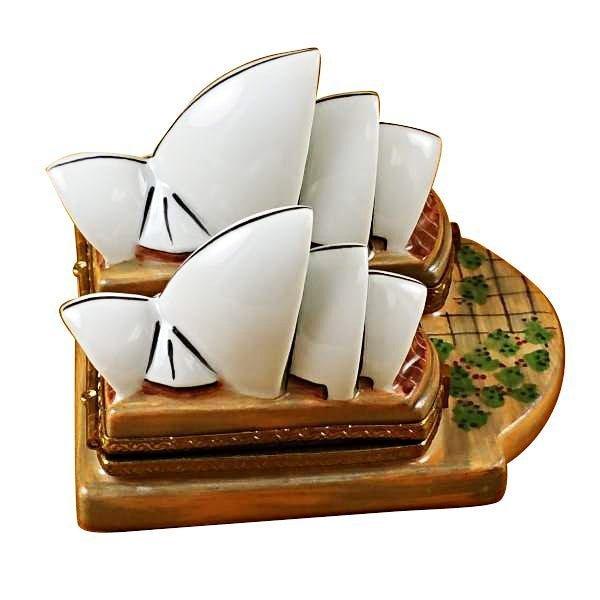 Sydney Opera House Porcelain Limoges world travel music French Trinket Box