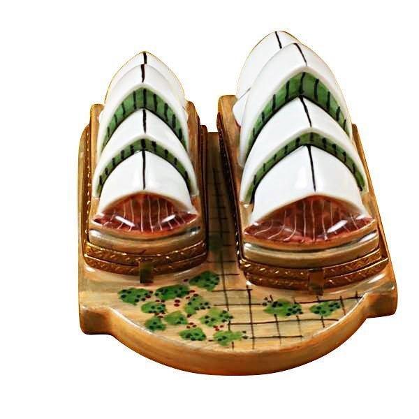 Sydney Opera House Porcelain Limoges world travel music French Trinket Box