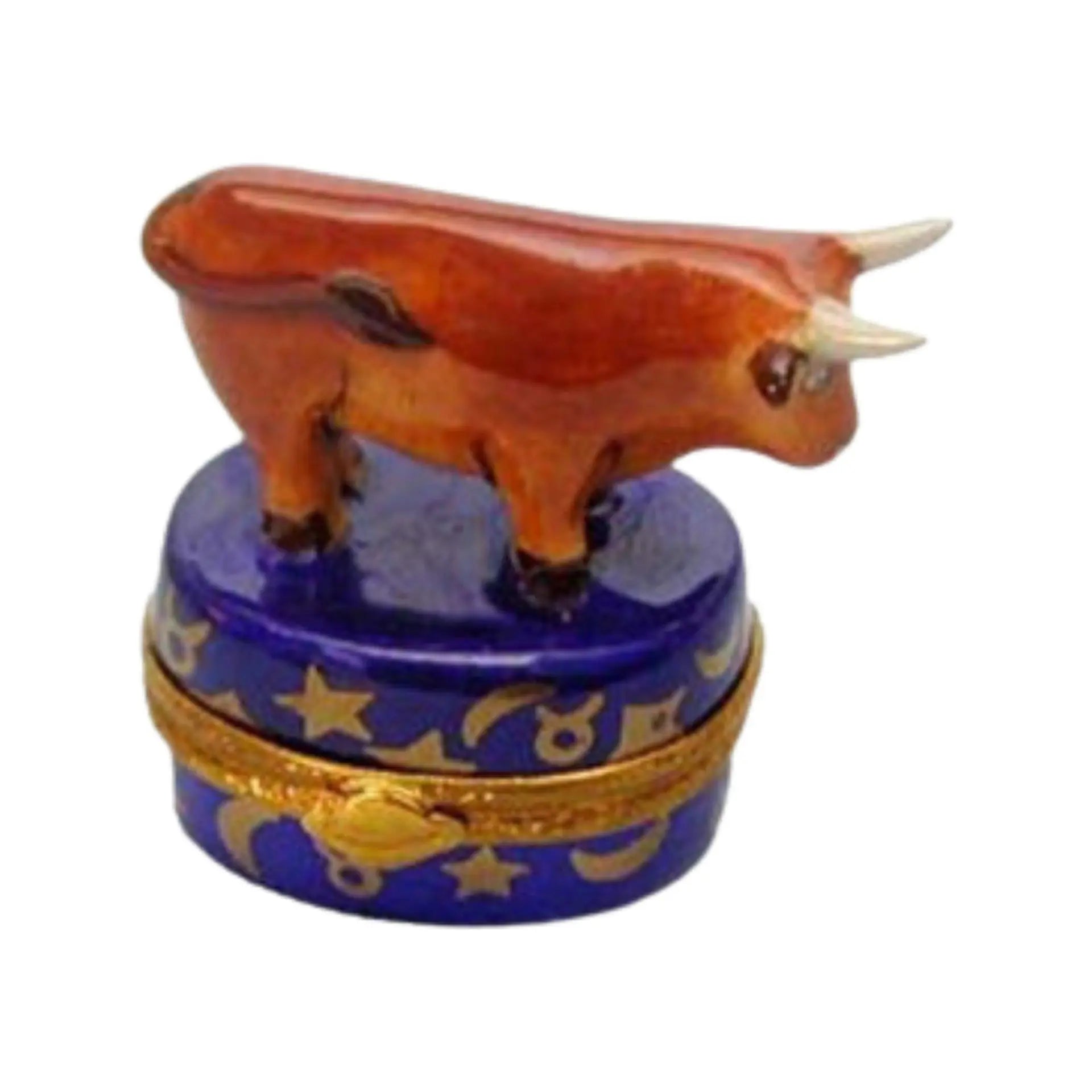 Taurus Zodiac Artoria Porcelain Limoges birthday zodiac taurus French Trinket Box