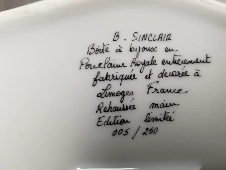 Teal Elegance Jewelry Box Porcelain Limoges jewelry traditional French Trinket Box