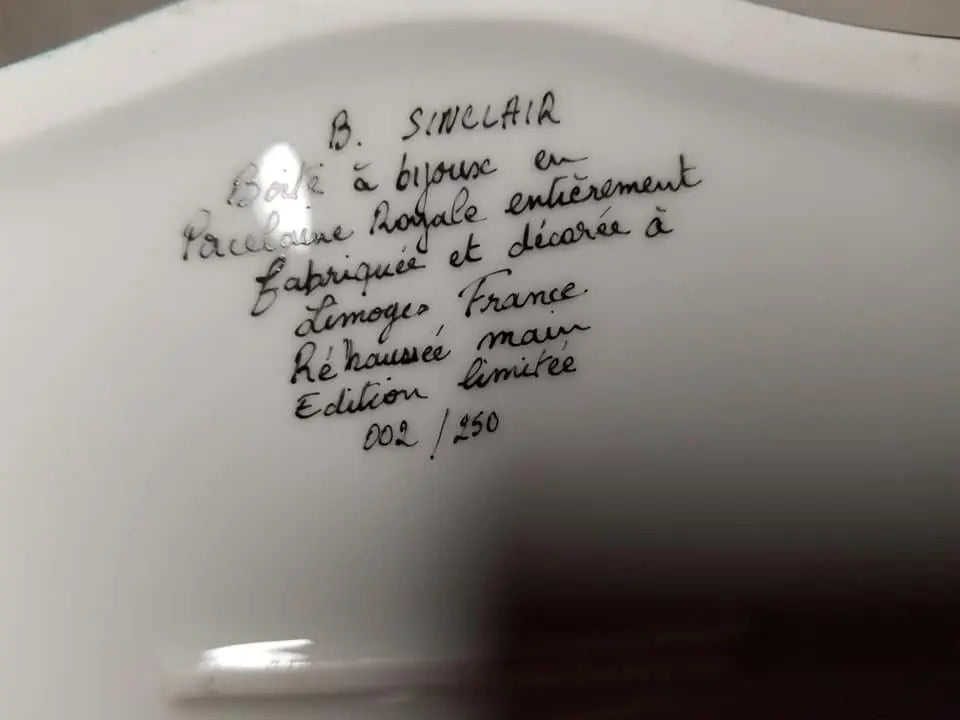 Teal Elegance Limoges Jewelry Box Porcelain Limoges jewelry traditional French Trinket Box