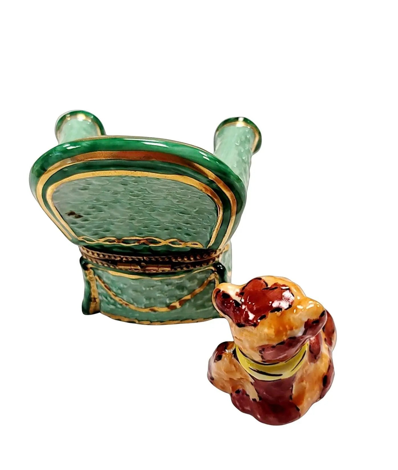 Teddy Bear Chair Limoges Box Porcelain Limoges Teddy furniture French Trinket Box