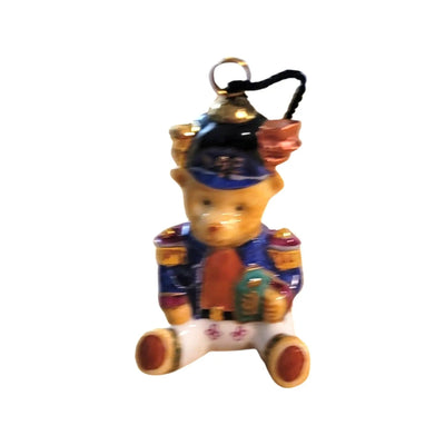 Teddy Bear Christmas Figurine Delight Porcelain Limoges xmas teddy French Trinket Box