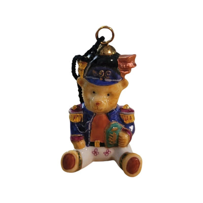 Teddy Bear Christmas Figurine Delight Porcelain Limoges xmas teddy French Trinket Box