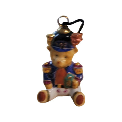 Teddy Bear Christmas Figurine Delight Porcelain Limoges xmas teddy French Trinket Box