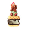 Teddy Bear Clown Delight Porcelain Limoges Circus Clown teddy French Trinket Box