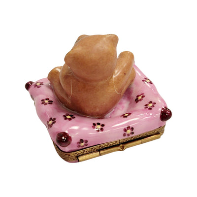 Teddy Bear Dream Box Porcelain Limoges Teddy French Trinket Box