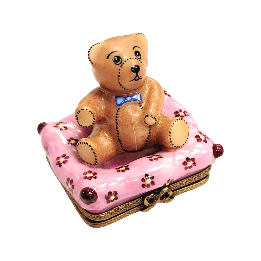Teddy Bear Dream Box Porcelain Limoges Teddy French Trinket Box