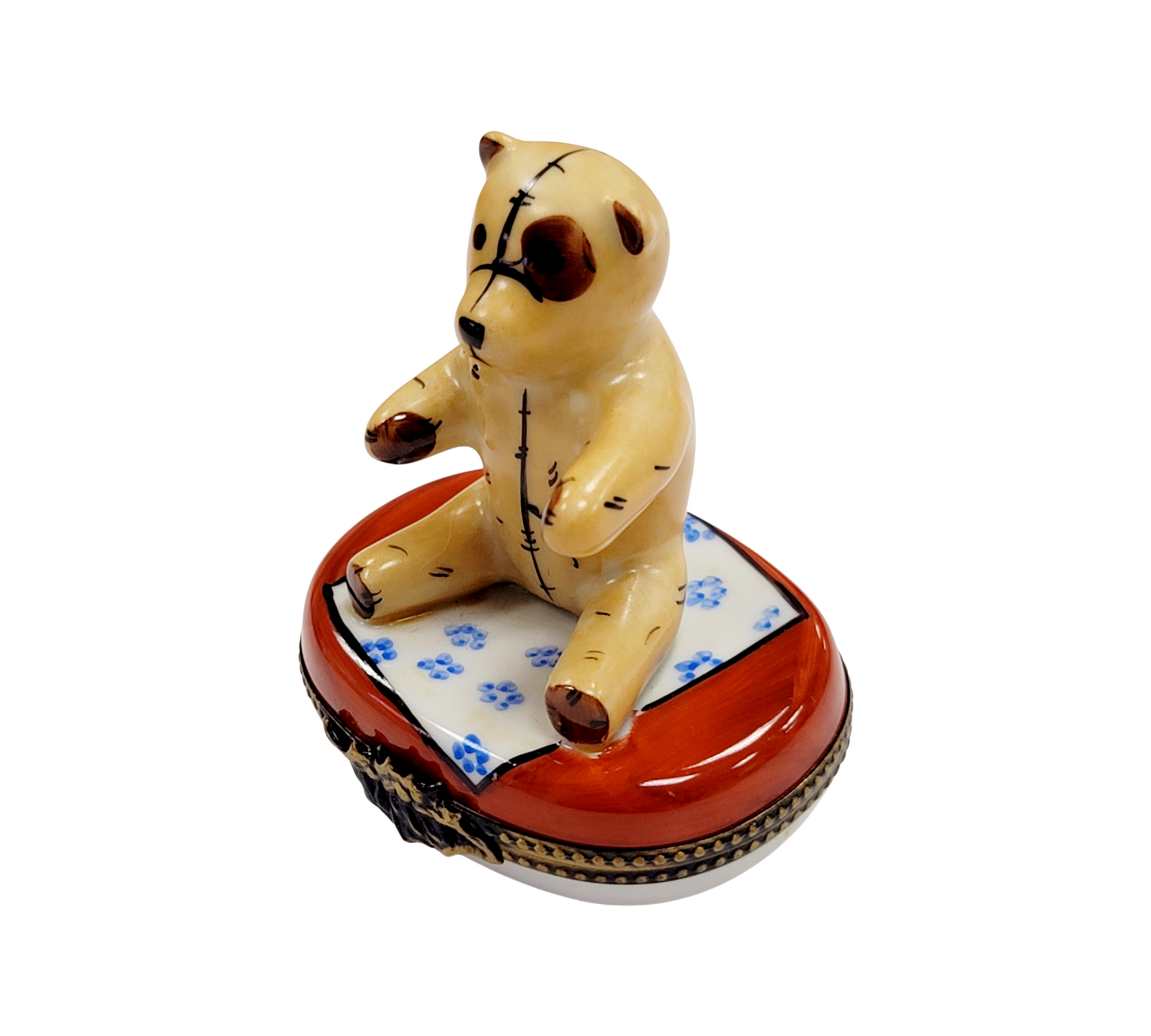 Teddy Bear Dreams Limoges Box Porcelain Limoges Teddy French Trinket Box