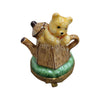 Teddy Bear Teapot Limoges Box Porcelain Limoges China Teddy French Trinket Box