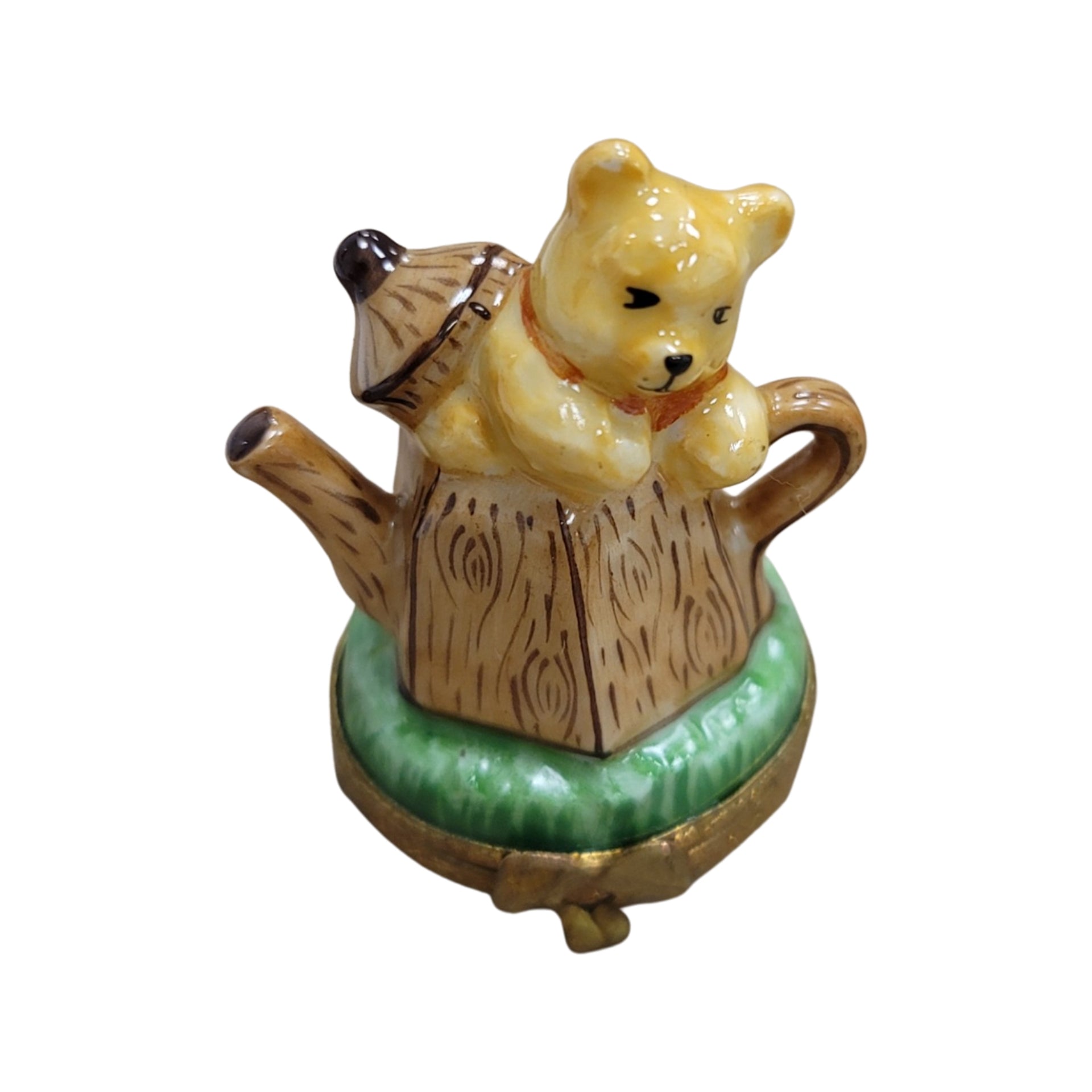 Teddy Bear Teapot Limoges Box Porcelain Limoges China Teddy French Trinket Box
