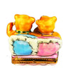 Teddy Bears Playing Limoges Box Porcelain Limoges Teddy carnival French Trinket Box