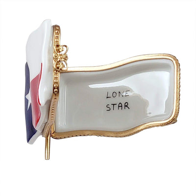 Texas Flag Porcelain Limoges united states French Trinket Box