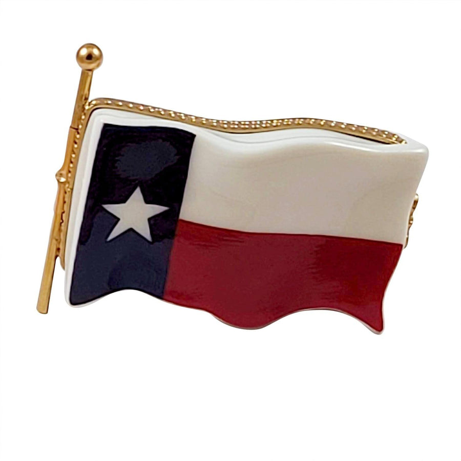 Texas Flag Porcelain Limoges united states French Trinket Box