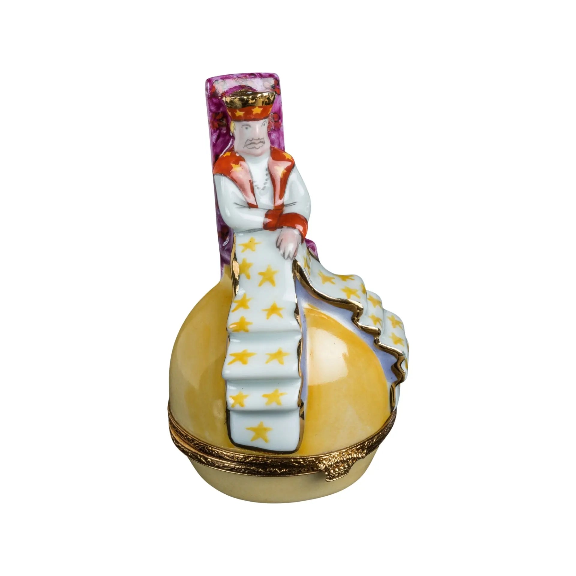 The King from the Little Prince story Porcelain Limoges fairy myth paris france French Trinket Box