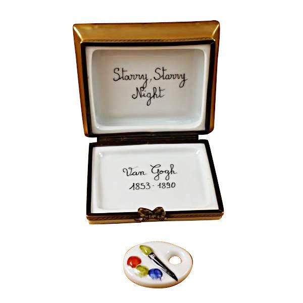 The Starry Night Van Gogh Porcelain Limoges art French Trinket Box