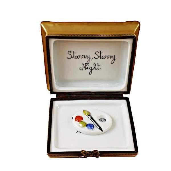 The Starry Night Van Gogh Porcelain Limoges art French Trinket Box