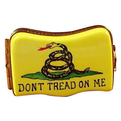 The Tread Flag Porcelain Limoges united states patriotic texas French Trinket Box