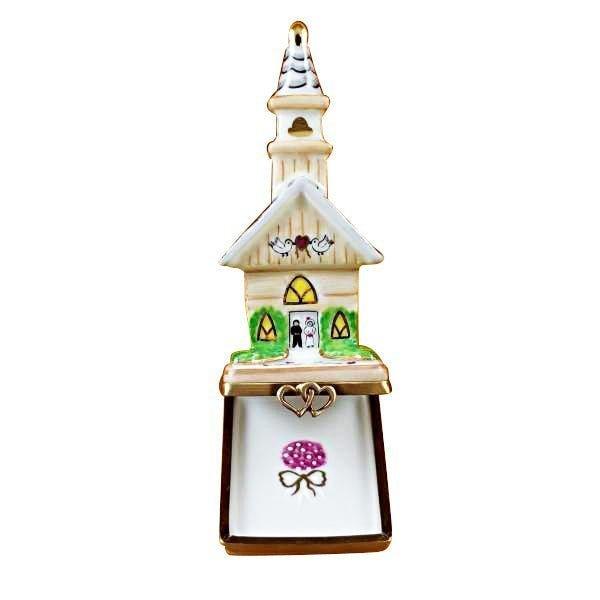 The Wedding Church Porcelain Limoges Religion Wedding French Trinket Box