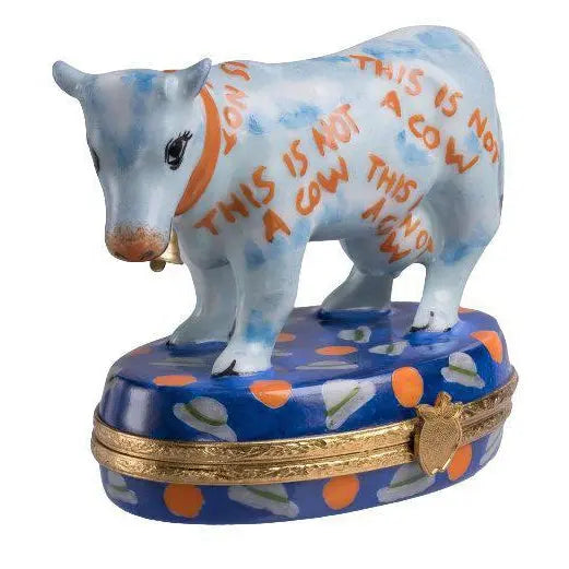 This Is Not A Cow Porcelain Limoges farm animals French Trinket Box