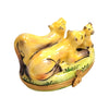 Three Majestic Mountain Lions Porcelain Limoges cat wild French Trinket Box