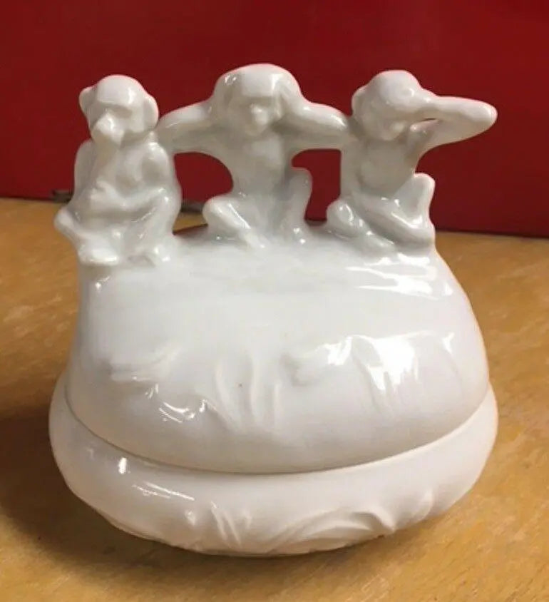 Three Monkeys Limoges Box Porcelain Limoges wild religion myth LIMOGES BOXES French Trinket Box