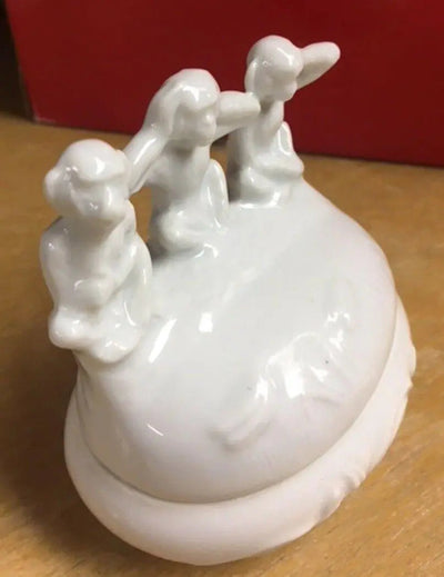 Three Monkeys Limoges Box Porcelain Limoges wild religion myth LIMOGES BOXES French Trinket Box