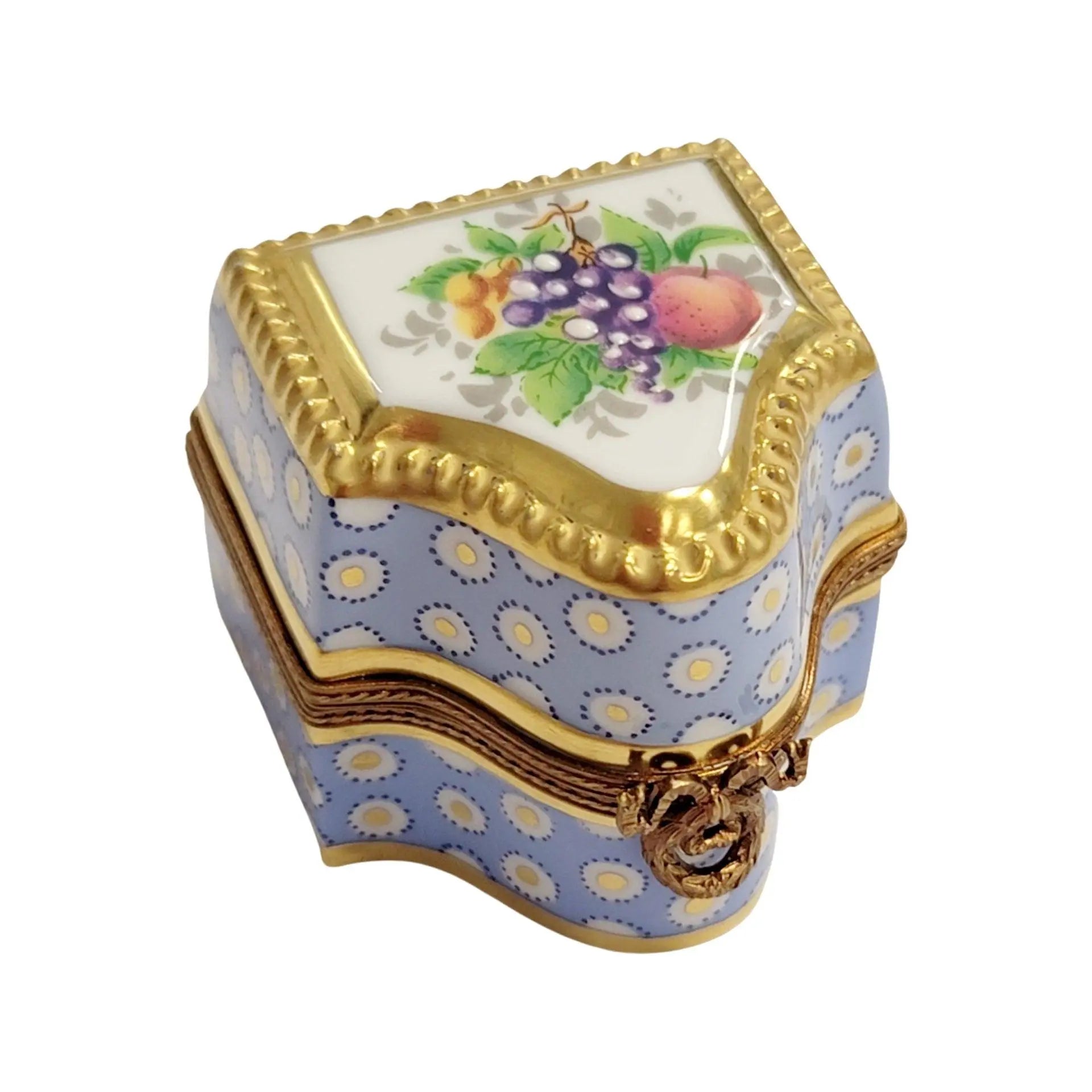 Three Perfumes in Elegant Chest Porcelain Limoges perfume French Trinket Box