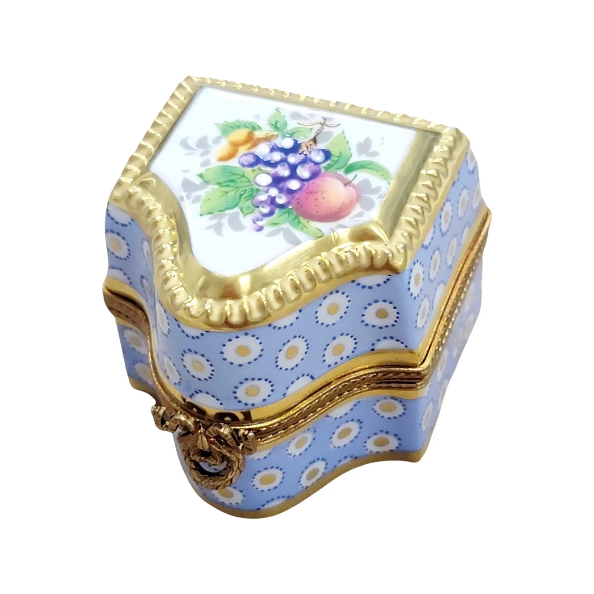 Three Perfumes in Elegant Chest Porcelain Limoges perfume French Trinket Box