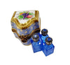 Three Perfumes in Elegant Chest Porcelain Limoges perfume French Trinket Box