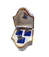 Three Perfumes in Elegant Chest Porcelain Limoges perfume French Trinket Box