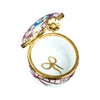 Tiny Round: Recamier Pink Porcelain Limoges traditional French Trinket Box