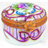 Tiny Round: Recamier Pink Porcelain Limoges traditional French Trinket Box