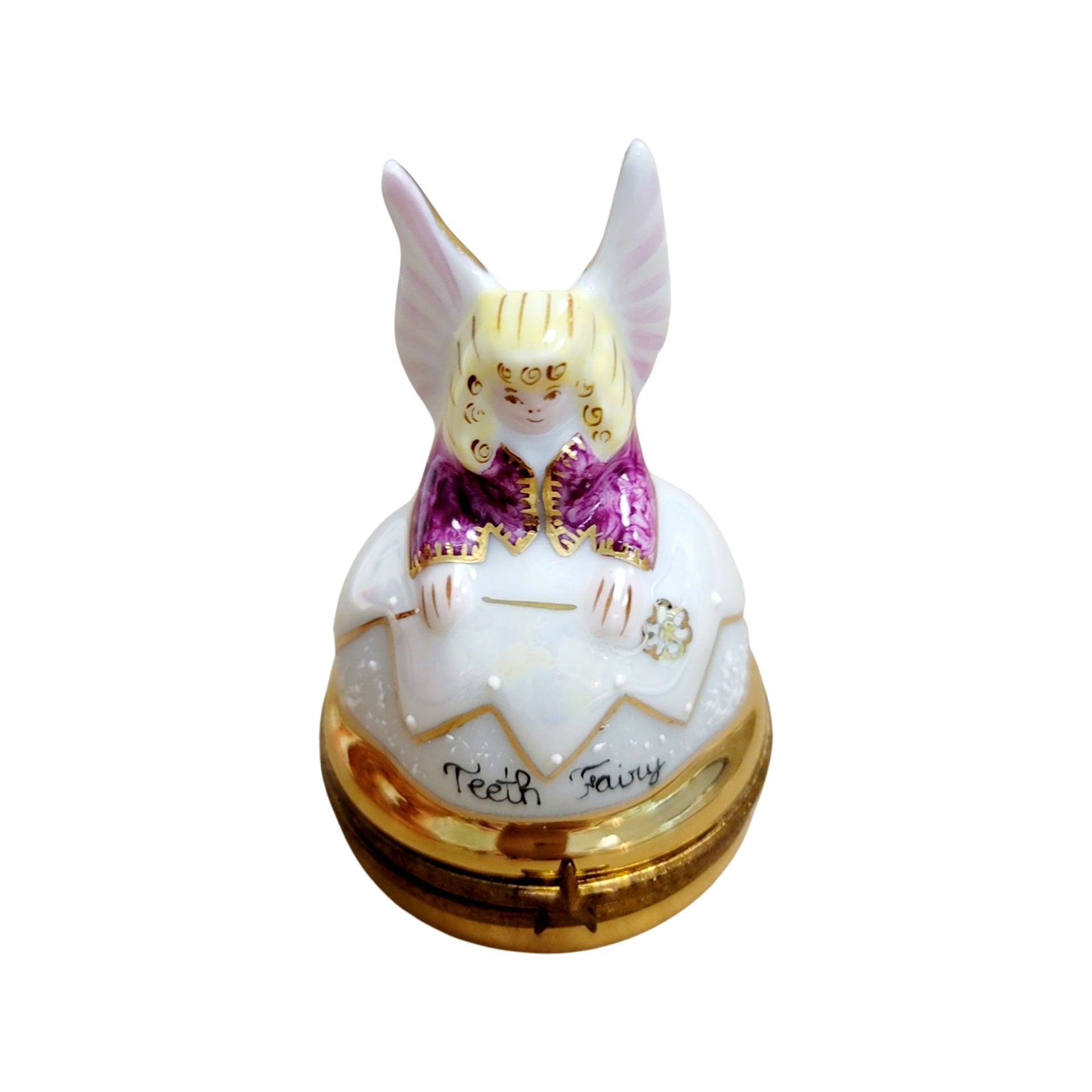 Tooth Fairy Limoges Box Figurine Porcelain Limoges Fairy Baby French Trinket Box