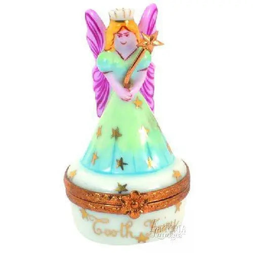 Tooth Fairy Mystical Porcelain Limoges fairy myth baby gifts French Trinket Box