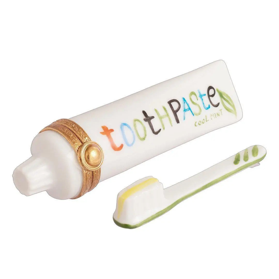 Toothpaste w Brush Porcelain Limoges fashion home French Trinket Box