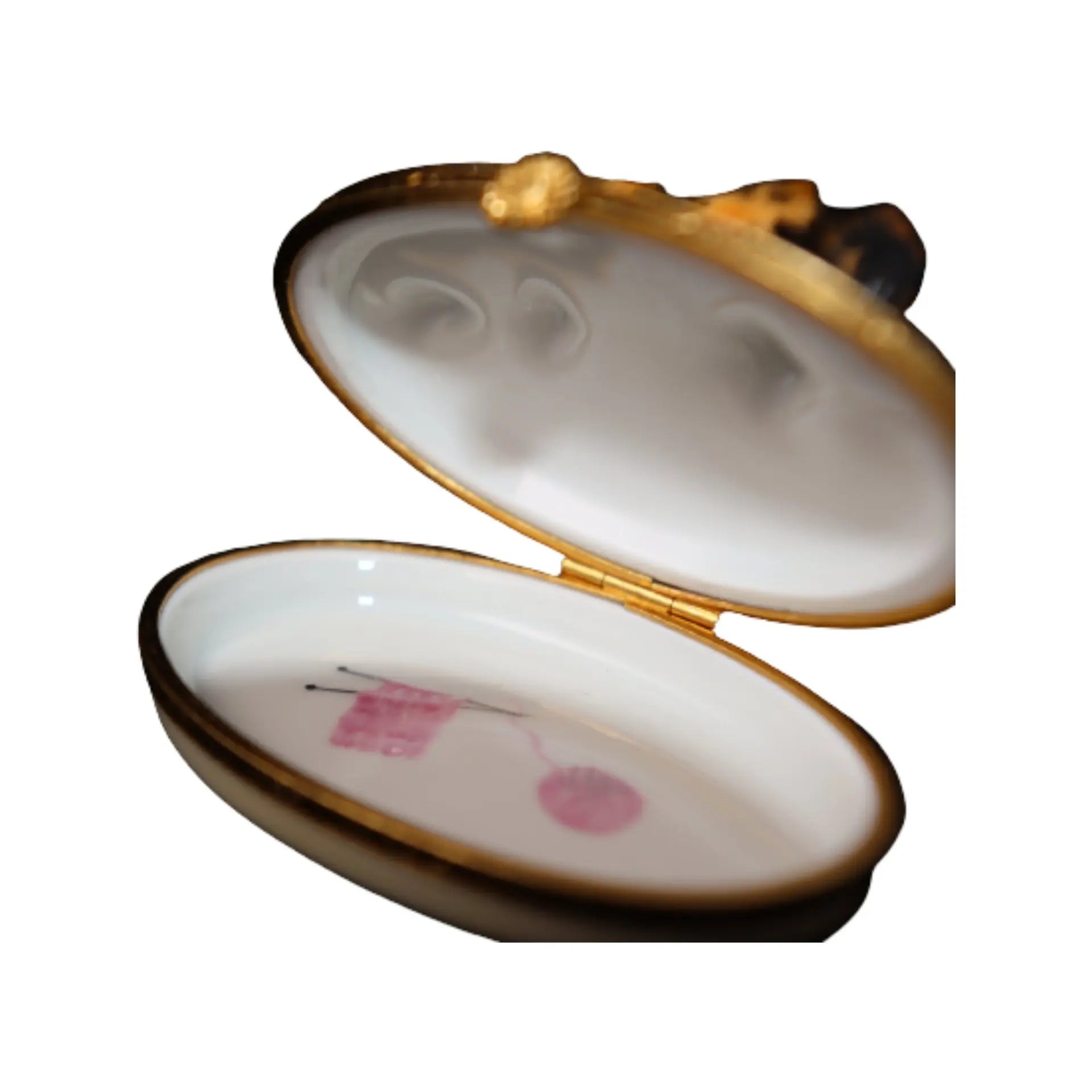 Tortoise Shell Cat Porcelain Limoges cat cats French Trinket Box