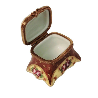 Traditional Floral Limoges Trinket Box Porcelain Limoges furniture French Trinket Box