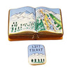 Trail Map w Removable Lift Ticket Skiing Skier Porcelain Limoges travel Rochard Limoges Box sports winter French Trinket Box