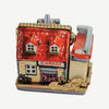 Triple Hinged Red Motel Box Porcelain Limoges Artoria French Trinket Box