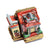 Triple Hinged Red Motel Box Porcelain Limoges Artoria French Trinket Box