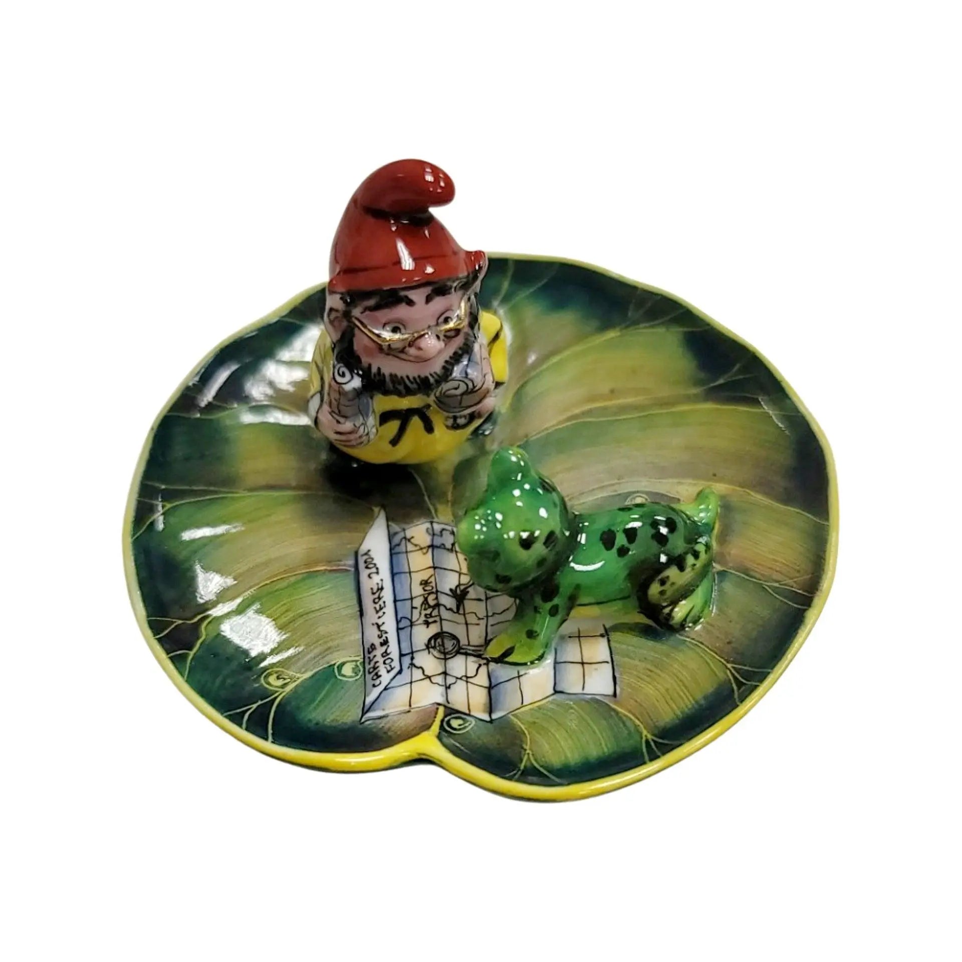 Troll Elf With Frogs Limoges Box Porcelain Limoges frog LIMOGES BOXES turtle French Trinket Box