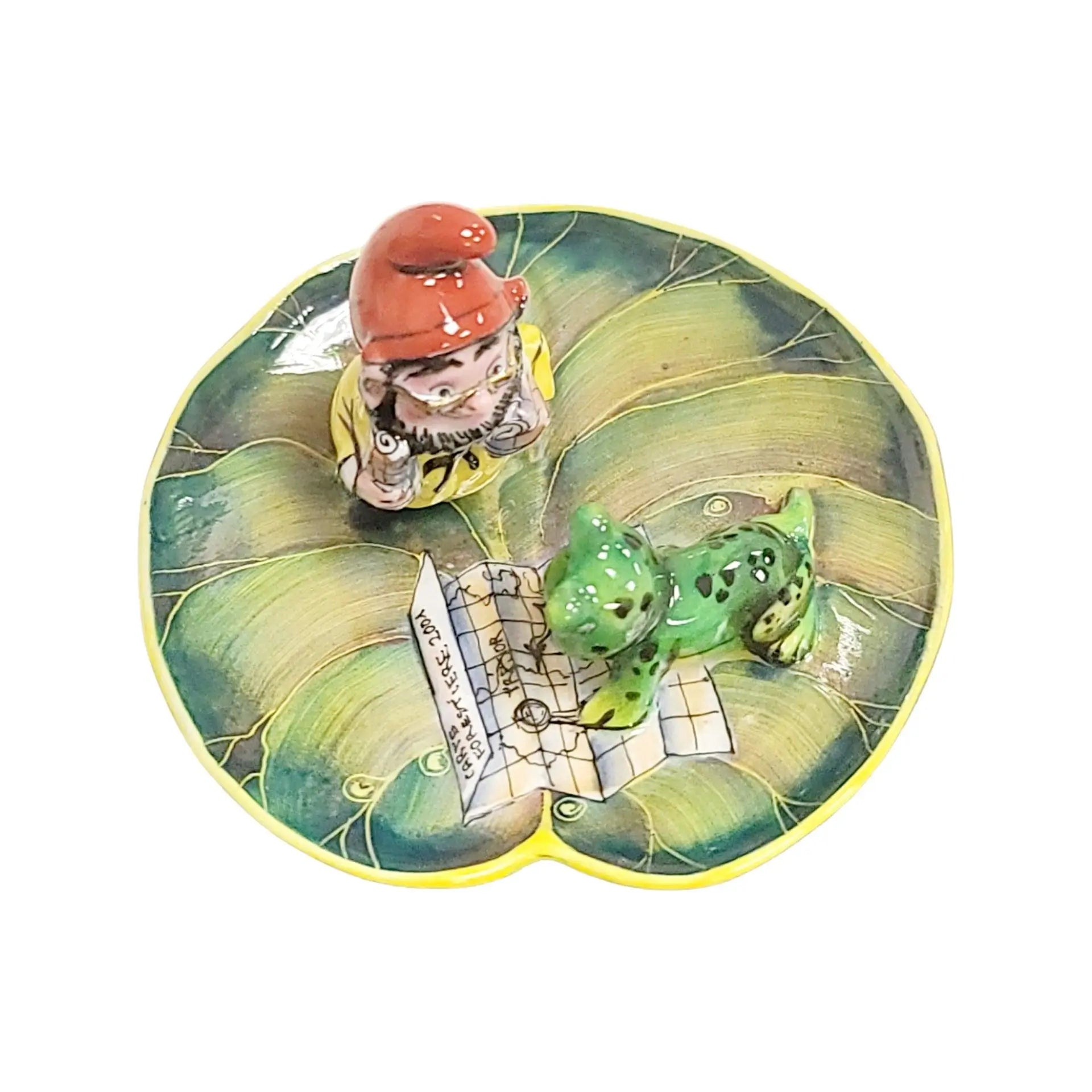 Troll Elf With Frogs Limoges Box Porcelain Limoges frog LIMOGES BOXES turtle French Trinket Box